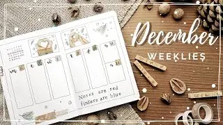 December 2021 | Plan with me | Bullet Journal Weekly Setup - Sweater Weather