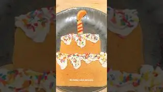 How to make an EASY and FUN BIRTHDAY CAKE pancake 🎂 #shorts #recipe #asmr