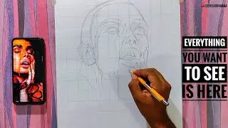How i draw outline with grid method real time complete tutorial for beginners