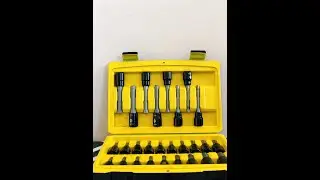 Unboxing Stanley Black Chrome Hex Bit Set, 27 pc