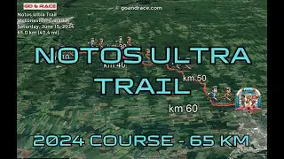 Notos Ultra Trail (2024): fly over the 65 km course! Video of the race path.