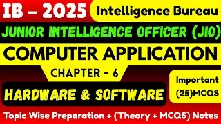 Hardware and Software | Computer Application | IB JIO 2025 | Intelligence Bureau | IB JIO Tech Mock