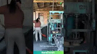 Oddly Satisfying Factory ASMR: Coal Briquette Machine is Hypnotic! #satisfying  #factory #machine