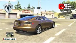 Tesla Model S 2014 | GTA V Real Life Mods | Vehicle TestDrive Review | GTA 5 Gameplay @ 60FPS