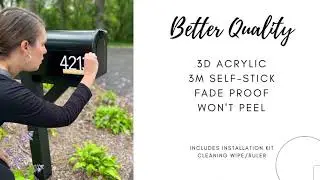 Premium 3D Acrylic Mailbox Numbers - Easy Install, Weatherproof, Made in USA!