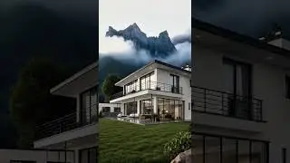 Modern Mountain House with Breathtaking Cloudscape View 🌄🏡 #DreamHome