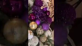 Beautiful purple, gold, and white Christmas tree #Shorts #Christmas