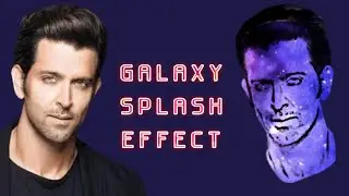 Picsart tutorial || Galaxy portrait  || Splash vector || editing