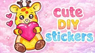 How to make a cute valantine sticker | Valentine's day | ASMR colouring| Cute animals 