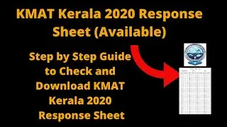KMAT Kerala 2020 Response Sheet (Available) - How to Download KMAT Kerala 2020 Response Key Online