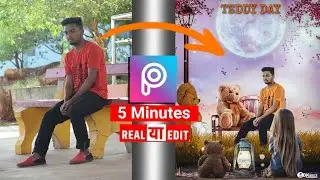 Picsart Teddy Bear Day Photo Editing // Picsart Valentine's week Photo Editing Tutorial - D.K EDITZ