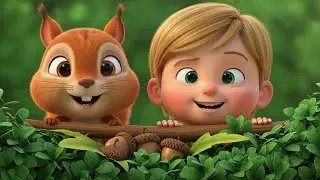 Baby Squirrel Counted the Acorns Carefully AV1 | Funny Toddler Song | Kids Rhymes