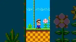 Mario in Sonic 1 Master System?! #mario #sonicthehedgehog #sonic #shorts #sega #supermariobros