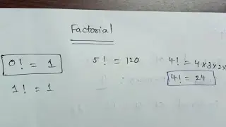 Factorial of a number
