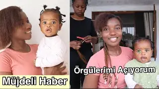 Örgülerimi açıyorum . Size çok güzel bir haberim var 😍 . vlog