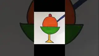 Ice Cream Drawing | How to draw a cute Ice cream step by step #Shorts #drawing