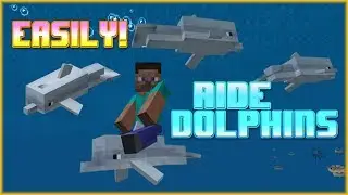 How to Ride DOLPHINS in Minecraft! (Pocket Edition) | Easy Tutorial! (Under 30 Seconds)
