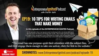 Top 10 Email Tips That Make Money Online with Derek Gehl - Episode 19
