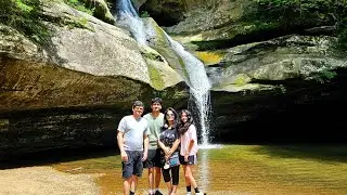 Hiking at Hocking Hills #hiking #waterfall #travel #nature #trending #hockinghills #family #trekking
