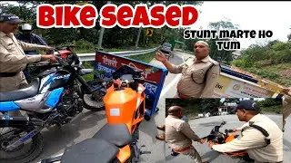 Caught By Police While Stunting 😡 || begunaho ko mili saza 💔 | bike seized | #police #rider