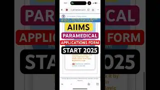 Aiims paramedical entrance application start 2025 #radiologycareer#aiims#aiimsparamedical#aiimsexams