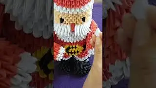 3D Origami Santa Claus tutorial #diy #papercraft #origami #3dorigami #handmade