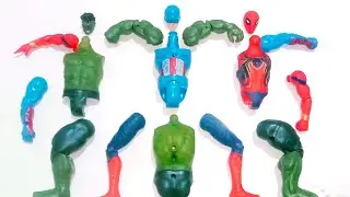 AVENGERS SUPERHERO TOYS.. MERAKIT MAINAN.. CAPTAIN AMERICA VS HULK SMASH VS RED SPIDERMAN..