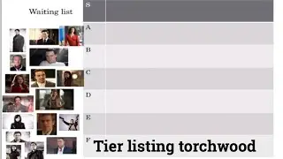 Tier listing all the torchwood characters!