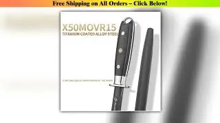 Professional 17-Inch Sharpening Rod - High Carbon Steel with Diamond/Titanium Coating | Commercial