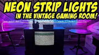Transforming the Vintage Gaming Room with Neon Strip Lights!