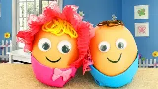 Cómo hacer un bebé de  huevo y una cuna - Manualidades - Para clase de estudios sociales