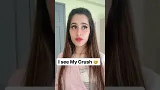 that glam girl Himanshi saw her crush. #shorts