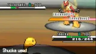Pokemon Black and White Wifi Battle #26 - Rollout Shuckle Sweep