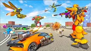 Wasp Robot Car Game: Robot Transforming Games - Android Gameplay