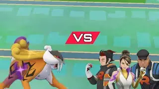 team rocket leaders vs. shiny shadow Raikou. #pokemongo 