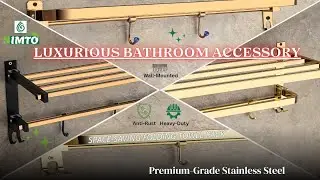 Space-Saving Folding Towel Rack Luxurious Bathroom Accessory #bathroomaccessories #nimto #home 