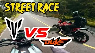 Yamaha MT25 vs KTM Duke 250 | balapan seru di jalan lintas Sumatera #357