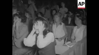 Pandemonium broke out when the Beatles appeared on stage at the Hollywood Bowl before a sell-out aud