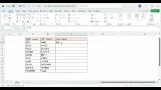MERGE CELLS IN EXCEL