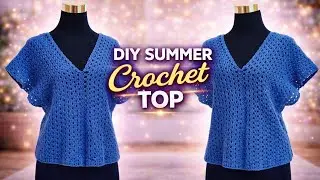 Easy Crochet Summer Top Tutorial | Lightweight & Beginner-Friendly *𝓛𝓮𝓼𝓼𝓸𝓷 𝟣30*