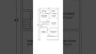 27X43 house plan #BuildArchitect #2d house plan #house planing #2d design #subscribetomychannel