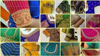 💯50 New Ari work Green Bridal Blouse Designs | Maggam Work Blouse Design&nbsp;&nbsp;bridal Ari blouse design
