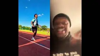 Racing an Olympic Gold medalist and won?! #duet #shorts #shortvideos #speed