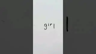 Cute Girl drawing with word Girl 👧 😱😱 #drawingchallenge #drawing #art #drawingtutorials