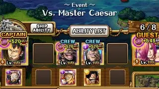 4 UNITS TEAM VS ARENA MASTER CAESAR! [OPTC]