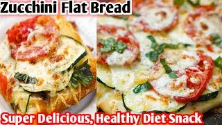 Zucchini Flat Bread Healthy Diet Snack Recipe | Easy Baked Veg Recipe for Weight Loss