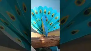 DIY paper peacock 🦚#howtomakepeacock#newartwork #peacockcraft
