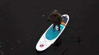 Катаем зимой на сапборде без гидрокостюма / sup board in winter