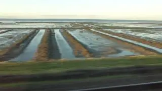 Fahrt von Sylt aufs Festland über den Hindenburgdamm (Nordseite)