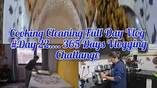 #Cleaning #Cooking ..... Full Day Productive routine Vlog 🏡🍲🤘 365 Days Vlogging Challange #Day22